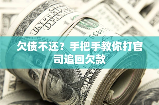 武汉欠债不还？手把手教你打官司追回欠款