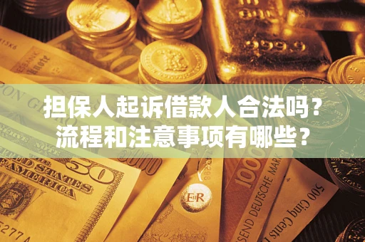 武汉担保人起诉借款人合法吗？流程和注意事项有哪些？