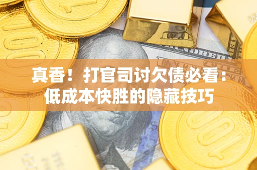 武汉真香！打官司讨欠债必看：低成本快胜的隐藏技巧