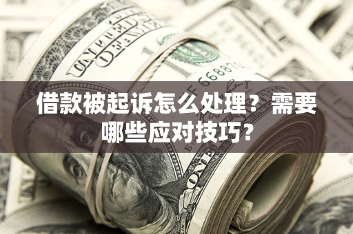武汉借款被起诉怎么处理？需要哪些应对技巧？